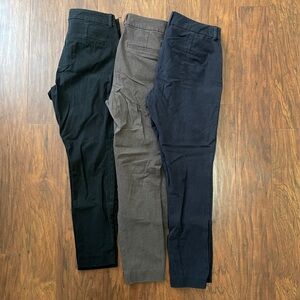 Old Navy Women's Pixie Pant Bundle - Black, Grey, and Navy
